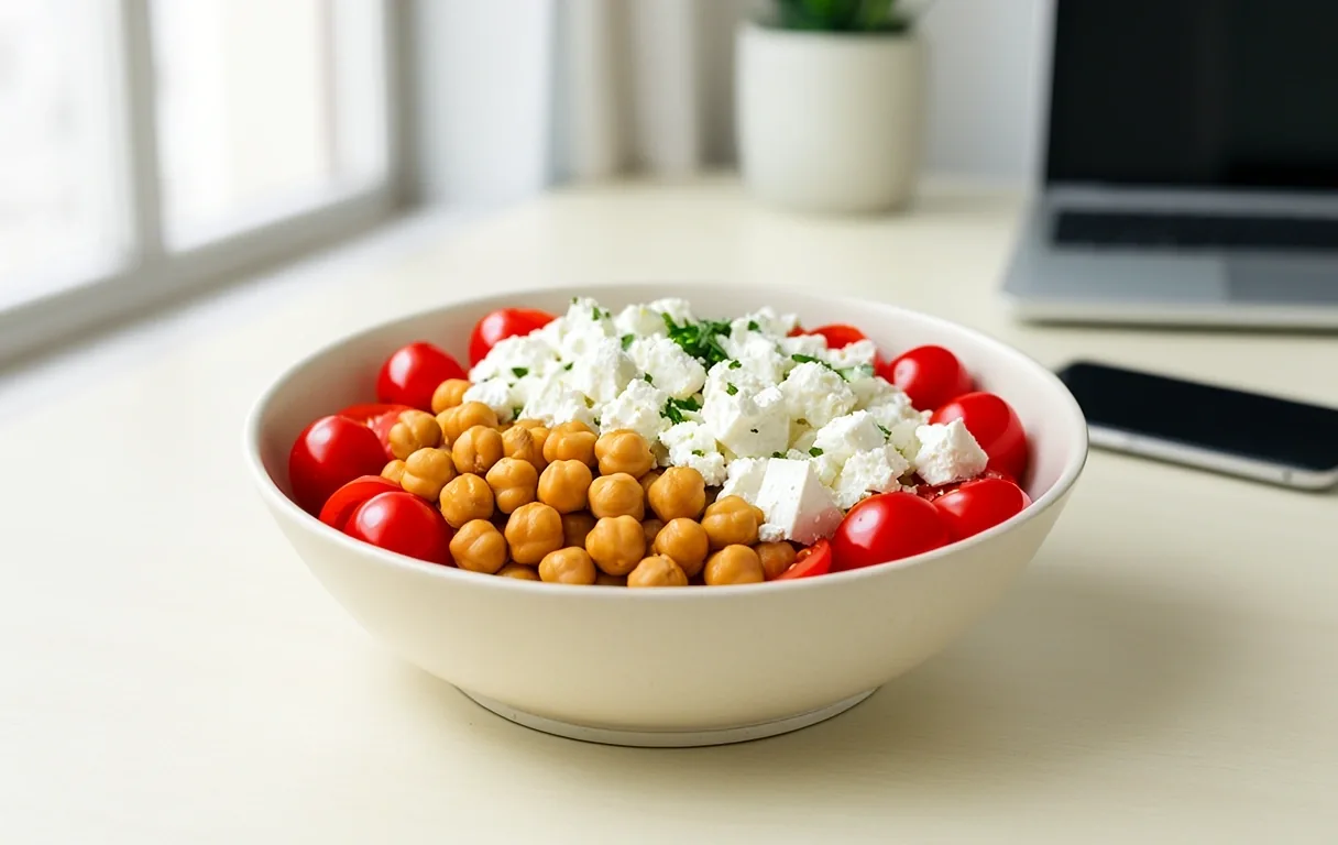 Mediterranean chickpea bowl
